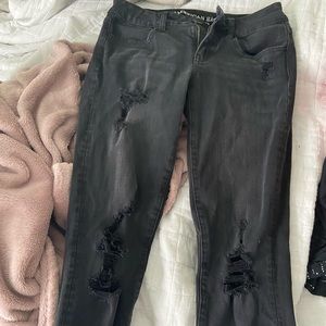 Jeans ruffled at end